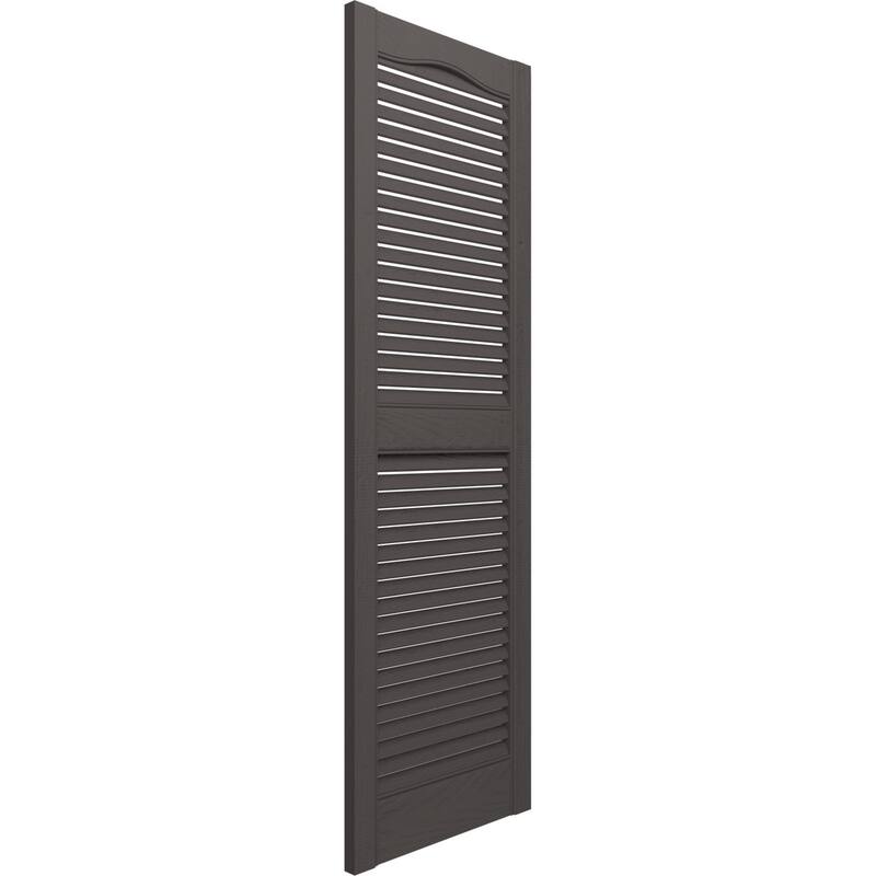 Lifetime, Std. Cathedral Top Ctr Mullion, Open Louver Shutters, (Pair)