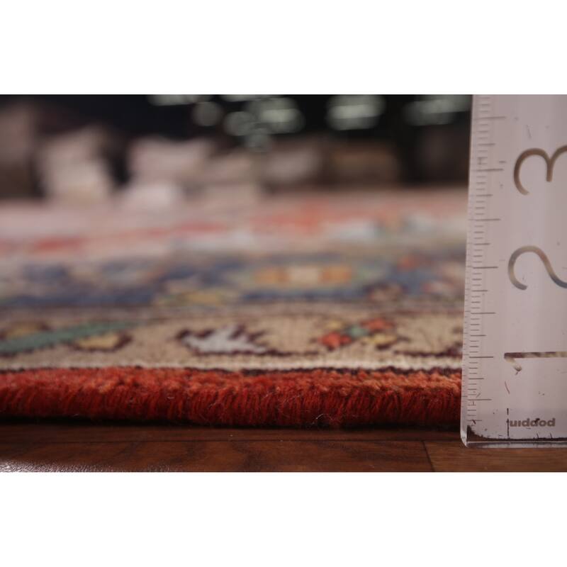 Orange Heriz Serapi Oriental Area Rug Hand-Knotted Wool Carpet - 8'7"x 12'0"