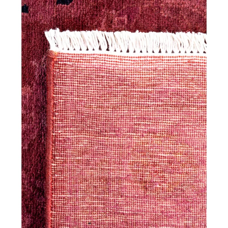 Overdyed One-of-a-Kind Hand-Knotted Area Rug - Red - 3' 0" x 12' 2"