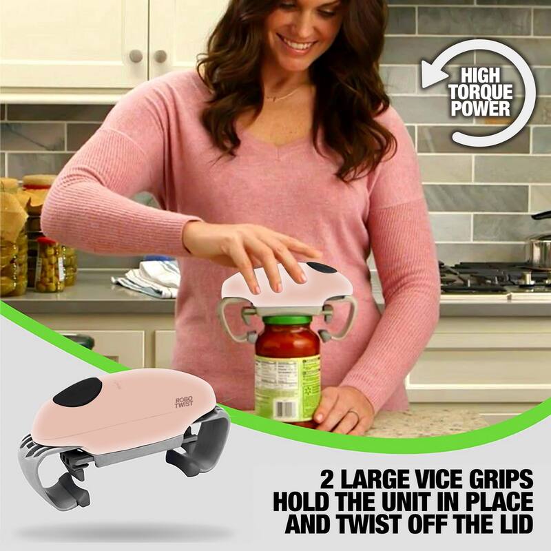 Robo Twist Electric Jar Opener Automatic Hands-Free Kitchen Gadget