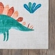 preview thumbnail 13 of 17, Nuloom Pavani Dinosaur SplashGuard Machine Washable Kids Area Rug