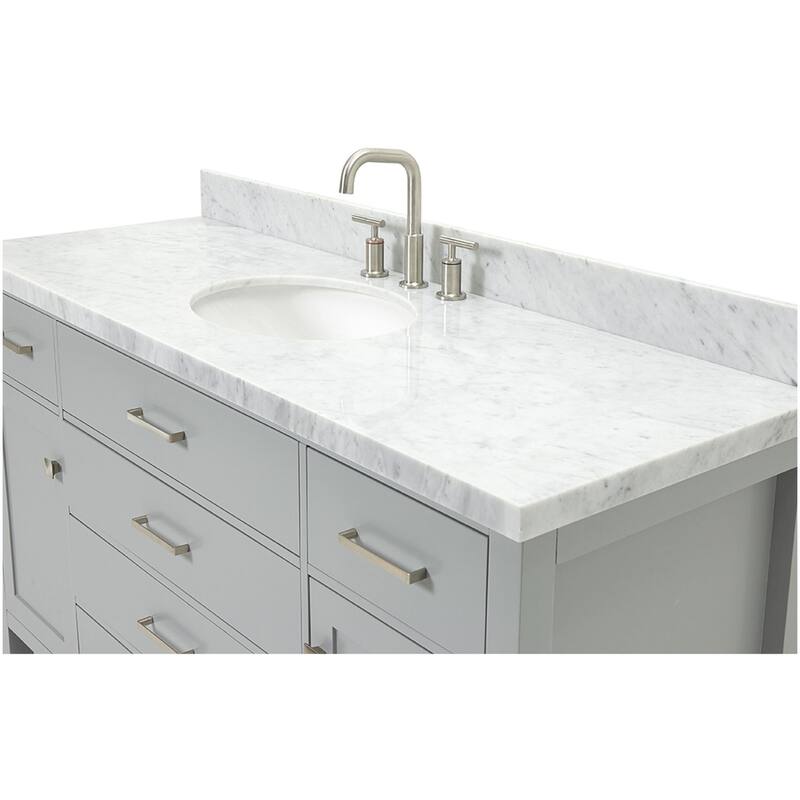 Ariel H061SCWOVO Bristol 61" Free Standing Single Oval Basin Vanity