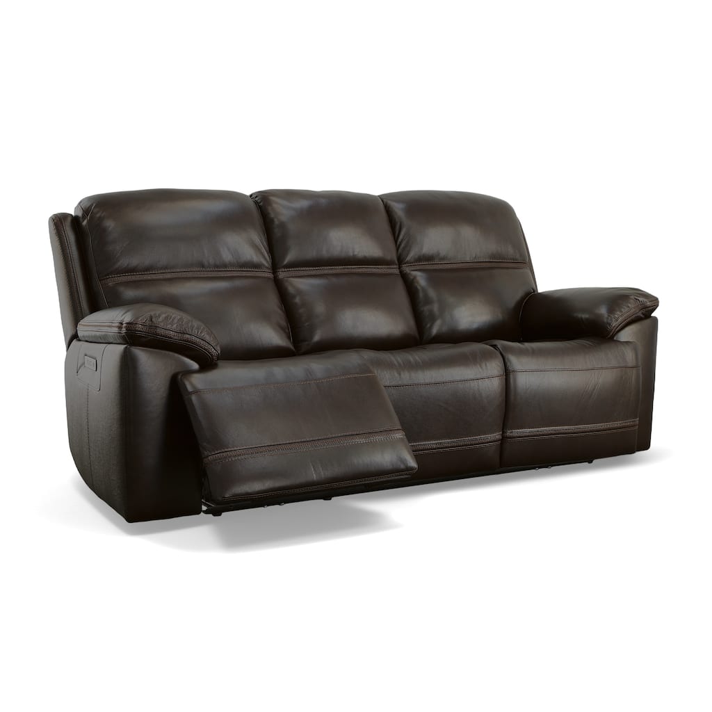 Jackson Zero Gravity Top Grain Leather Power Reclining Sofa with Power Headrests by Flexsteel