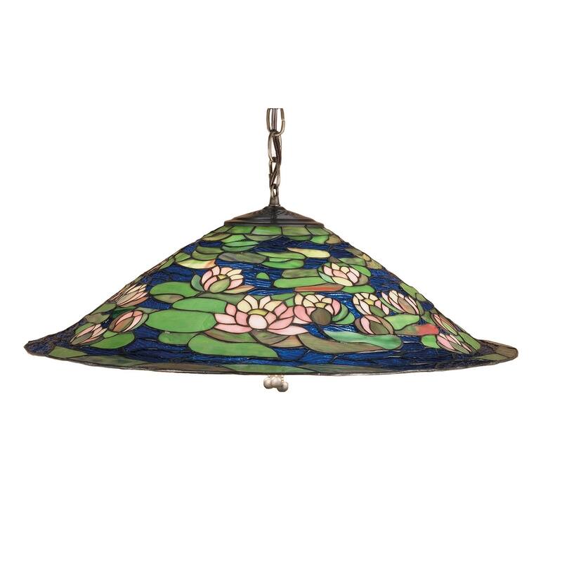 Meyda Tiffany 3 Light 24" Wide Pendant with Handmade Shade - Tiffany Glass