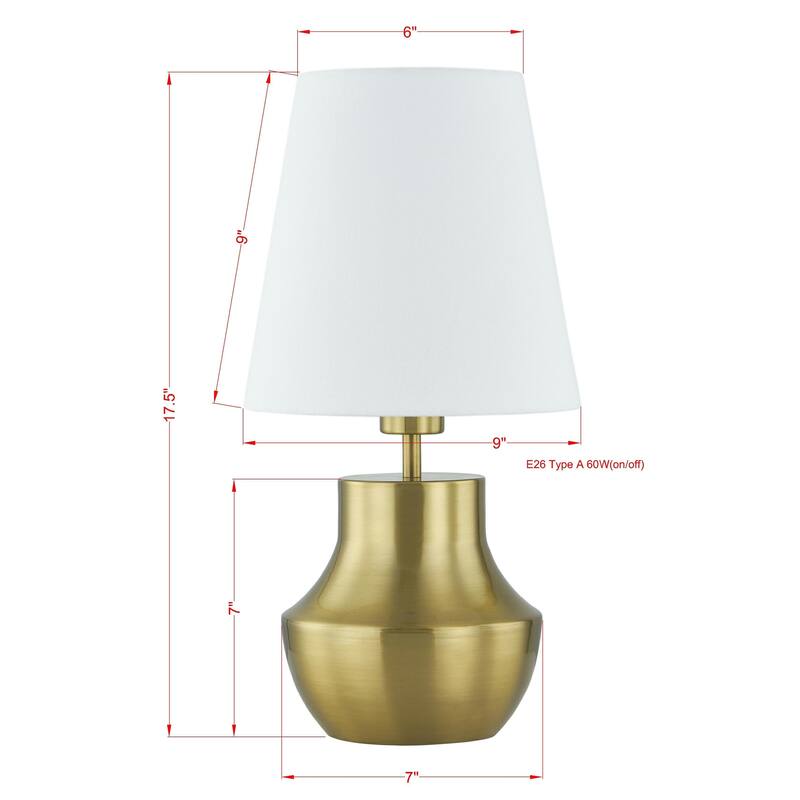 Lexington 17" Table Lamp with Linen Shade, Gold