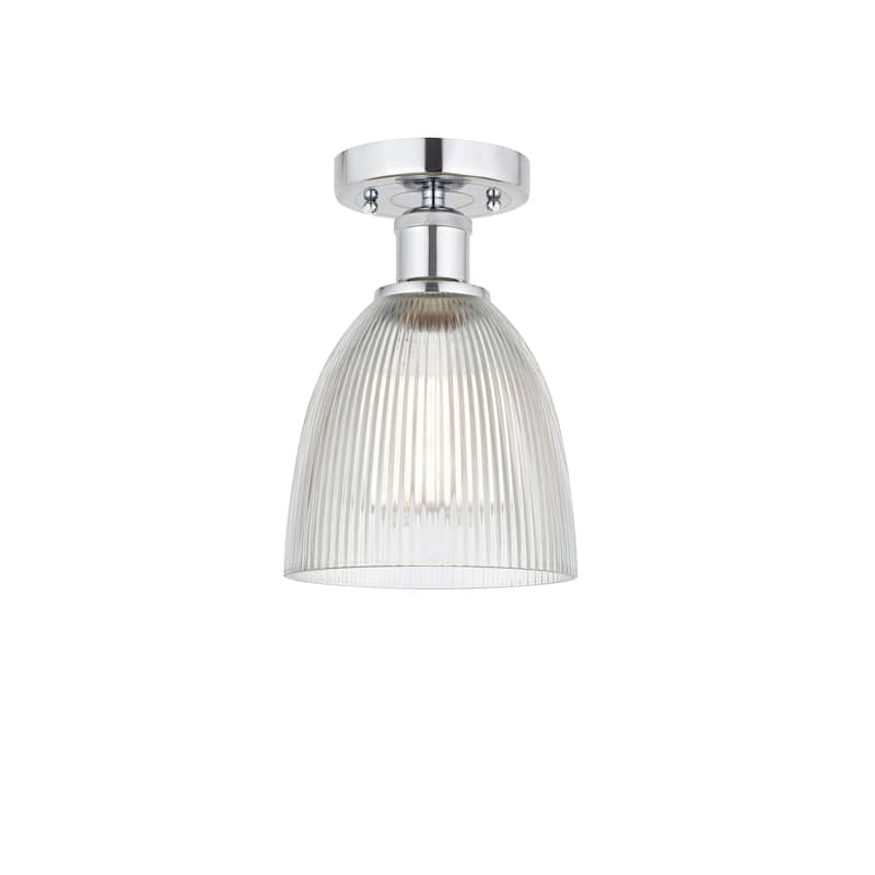 Innovations Lighting Edison Castile - 1 Light 6" Semi-Flush Mount - Clear/Polished Chrome