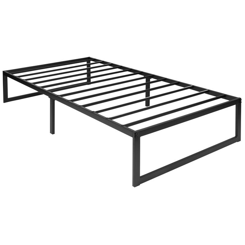 Platform Bed Frame; Pocket Spring Mattress & Memory Foam Topper