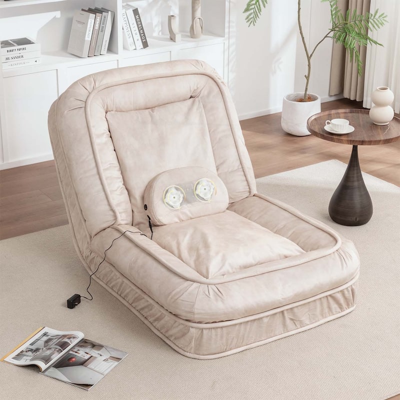 Comfortable Floor Sofa,with 5 Adjustable Positions & Massage Pillow