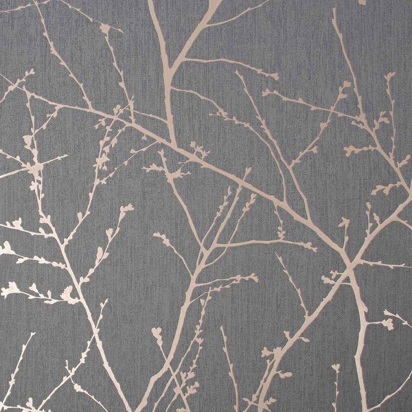 Innocence Charcoal And Copper Wallpaper Overstock 31601419 Grey wallpaper designs grey pattern wallpaper geometric wallpaper textured wallpaper wallpaper roll peel graham & brown simplicity innocence lilac (purple) removable wallpaper. graham brown