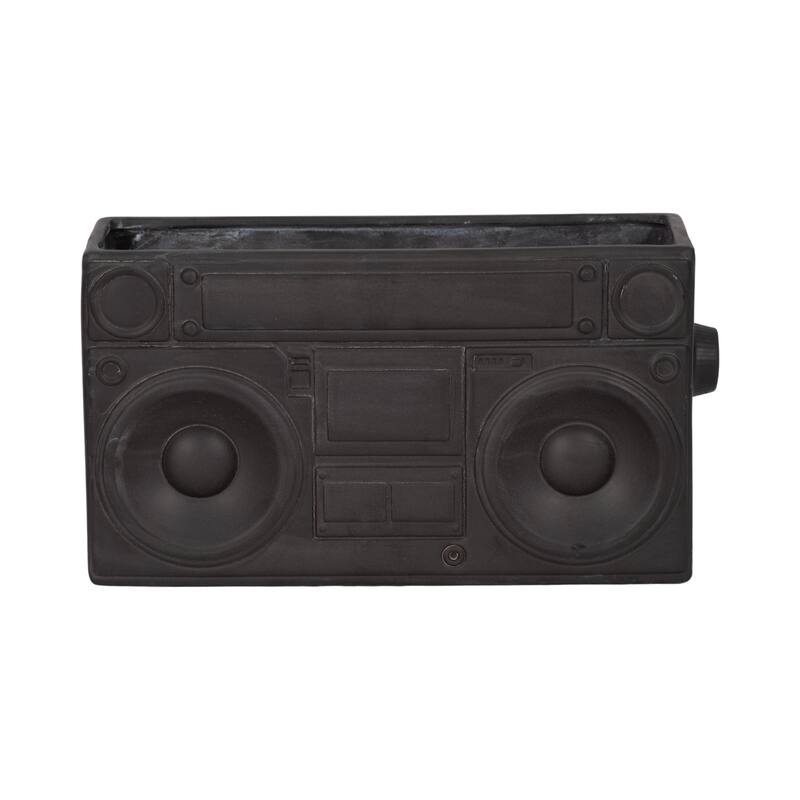 Stone and Dolomite Boombox Shape Planter Pot - 7" Gray - 13" x 4" x 7" - Gray - 13" x 4" x 7"