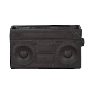 Stone and Dolomite Boombox Shape Planter Pot - 7" Gray - 13" x 4" x 7"