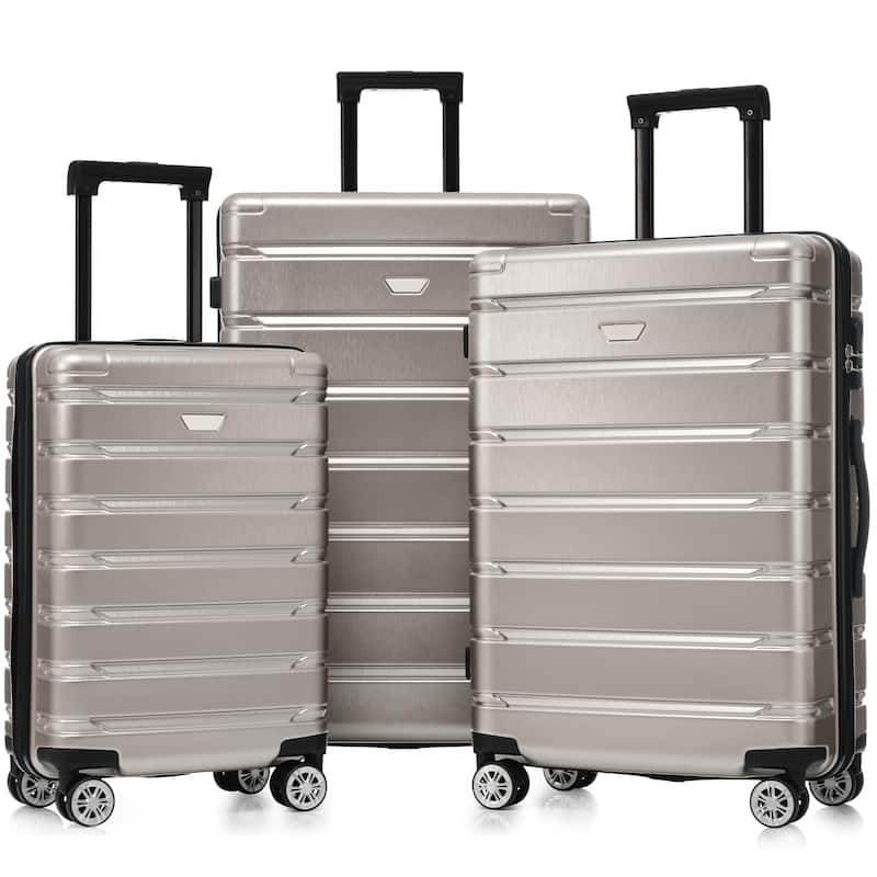 Luggage Sets 3 Piece For Men Women, Carry On Travel ABS Luggage, Hardshell Lightweight Durable Suitcase w/Spinner Wheels