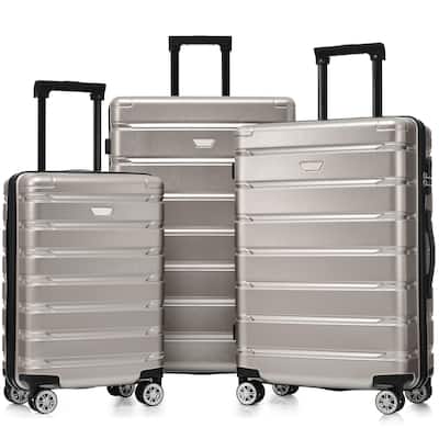 Stylish 3 Piece Hardshell Luggage Set with TSA Lock, Spinner Wheels and Spacious Interior for Travel