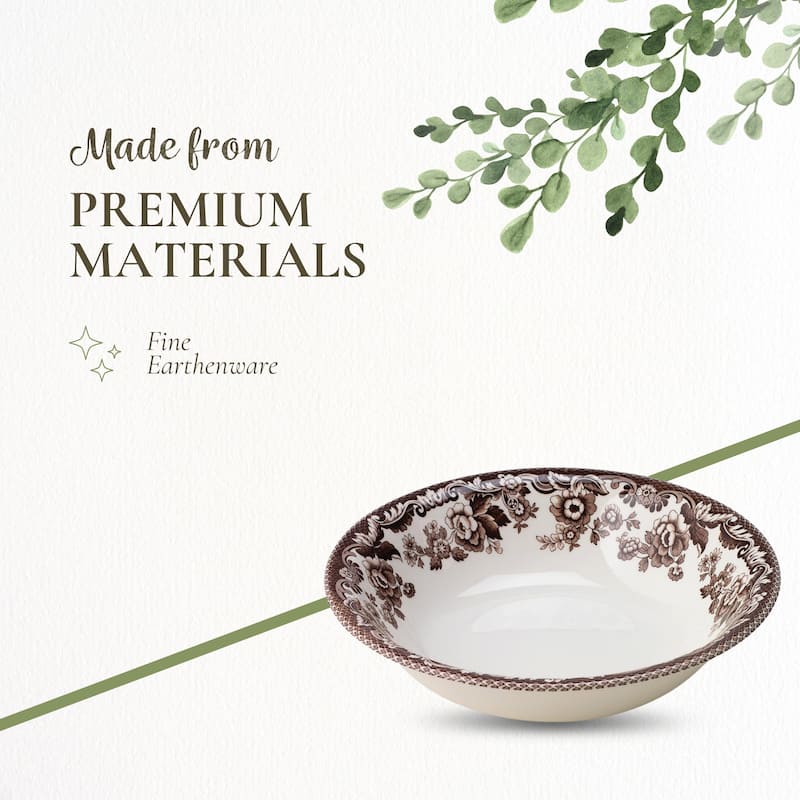 Spode Set of 4 Delamere Ascot Cereal Bowls - 8 in