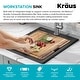 preview thumbnail 23 of 146, KRAUS Bellucci Workstation Topmount Drop-in Granite Kitchen Sink