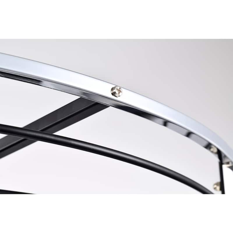 24 Inch Chrome Polish Cage Fandelier