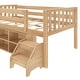 preview thumbnail 19 of 20, Max and Lily Twin Solid Wood Soren Ultra Low Loft Bed with Bookcase