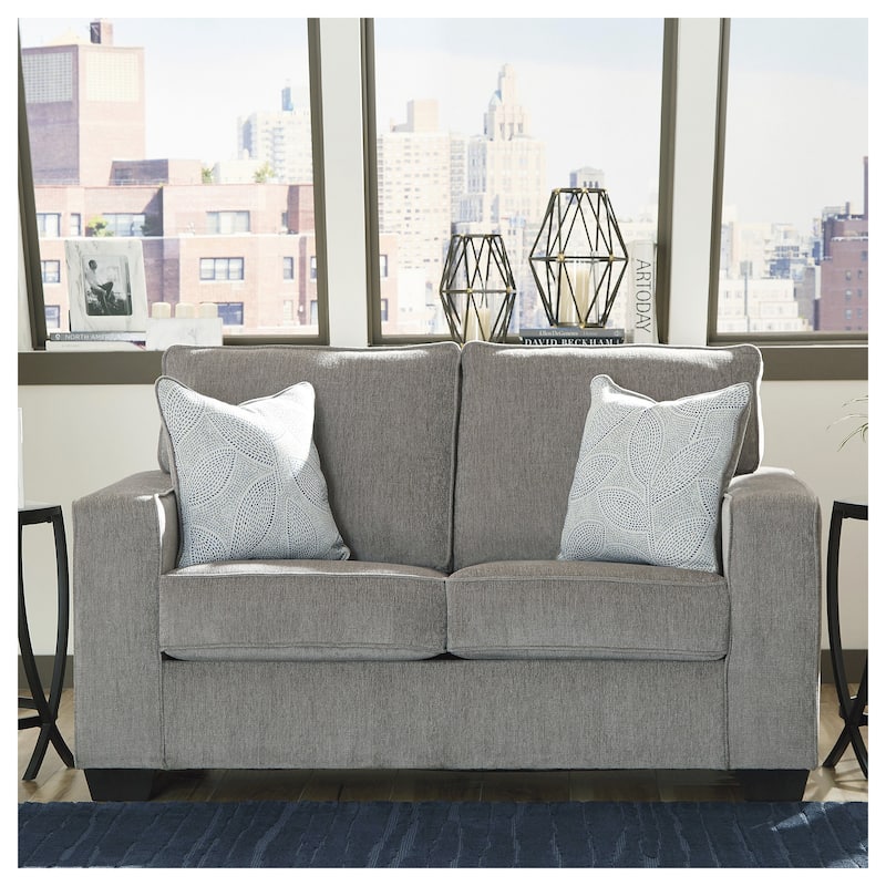 Signature Design by Ashley Tariba Loveseat - 62" W x 38" D x 37" H - Alloy