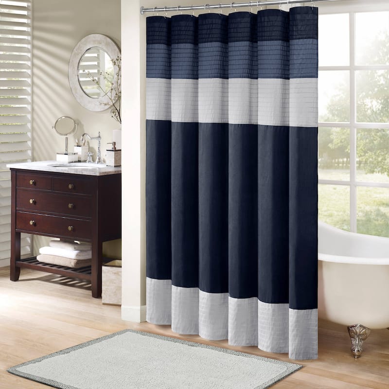 Madison Park Amherst Faux Silk Shower Curtain