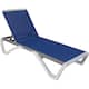 Kozyard Alan Full Flat Aluminum and Polypropylene Resin Legs Patio Reclining Adjustable Chaise Lounge - Blue