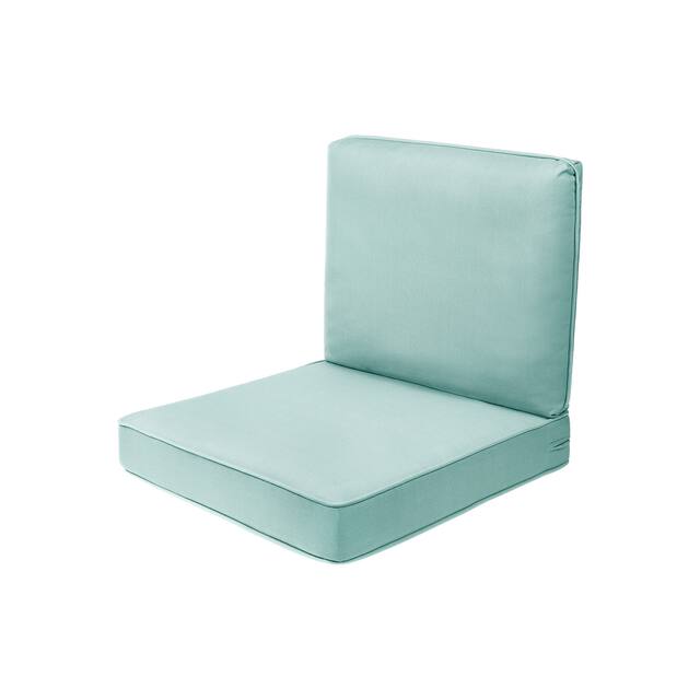 Haven Way Universal Outdoor Deep Seat Lounge Chair Cushion Set - 23x26 - Mint