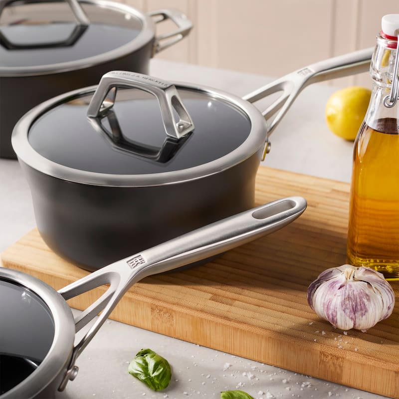 ZWILLING Motion Ceramic Hard Anodized 10-pc Aluminum Nonstick Cookware Set - Black