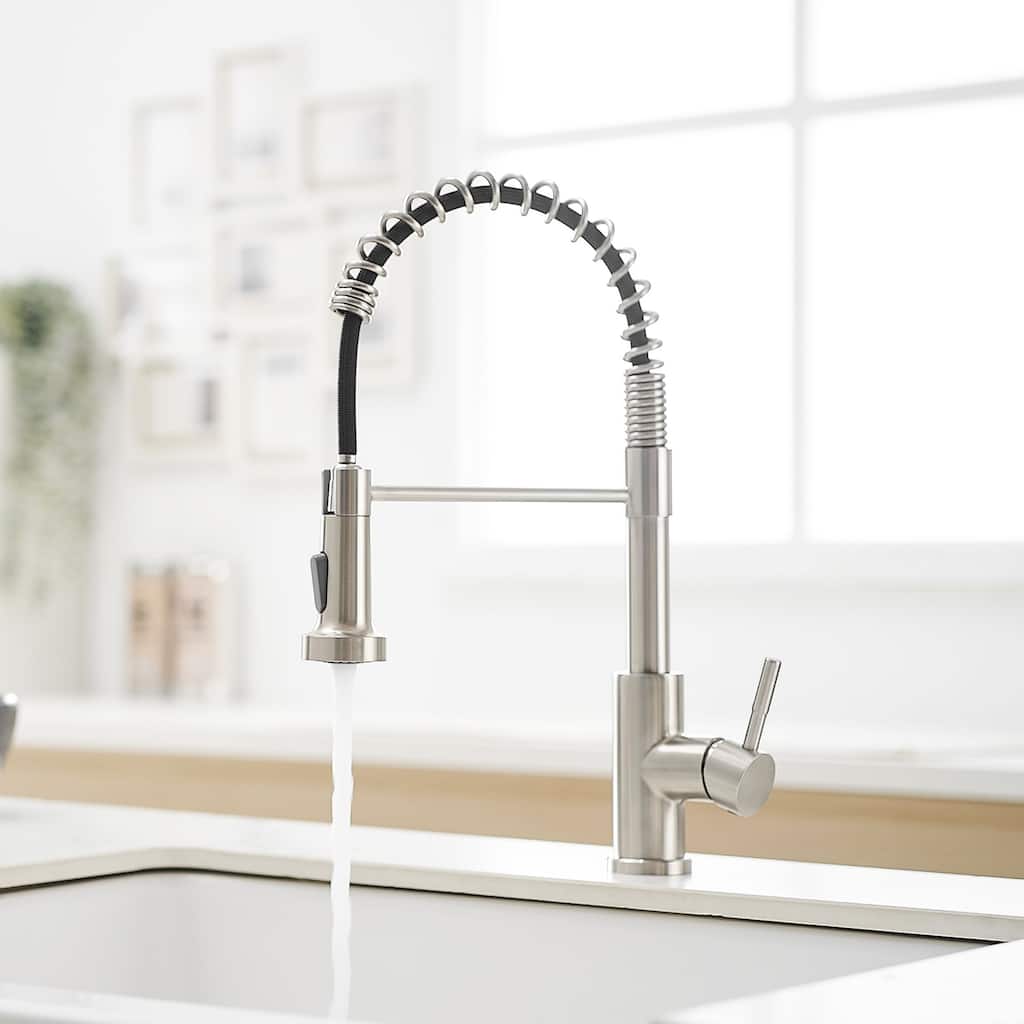 Kitchen faucet with pull-down sprayer