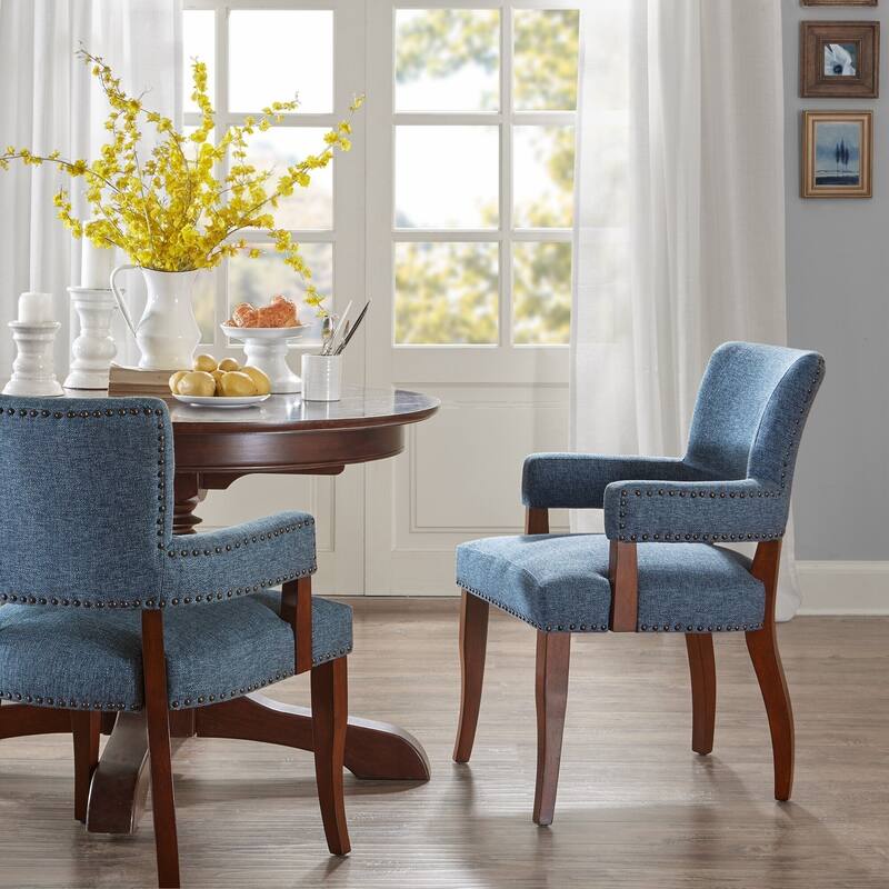 Madison Park Dawson Upholstered Dining Chair with Padded Arm