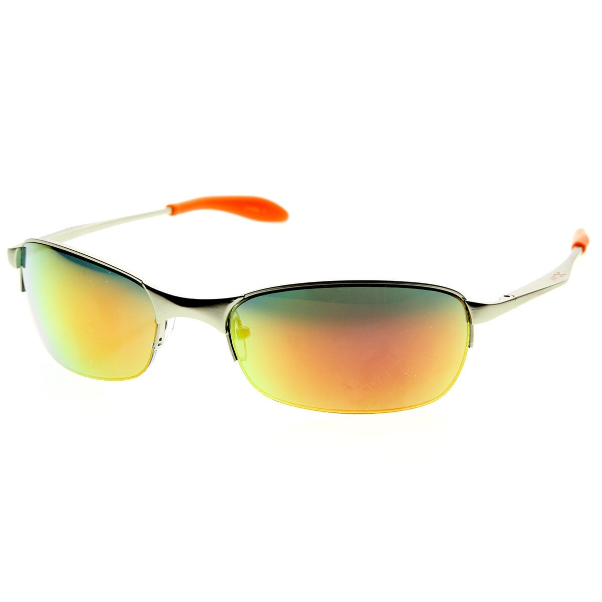 XLoop 8640 Full Metal Oval Sports Sunglasses SemiRimless Uv - Bed