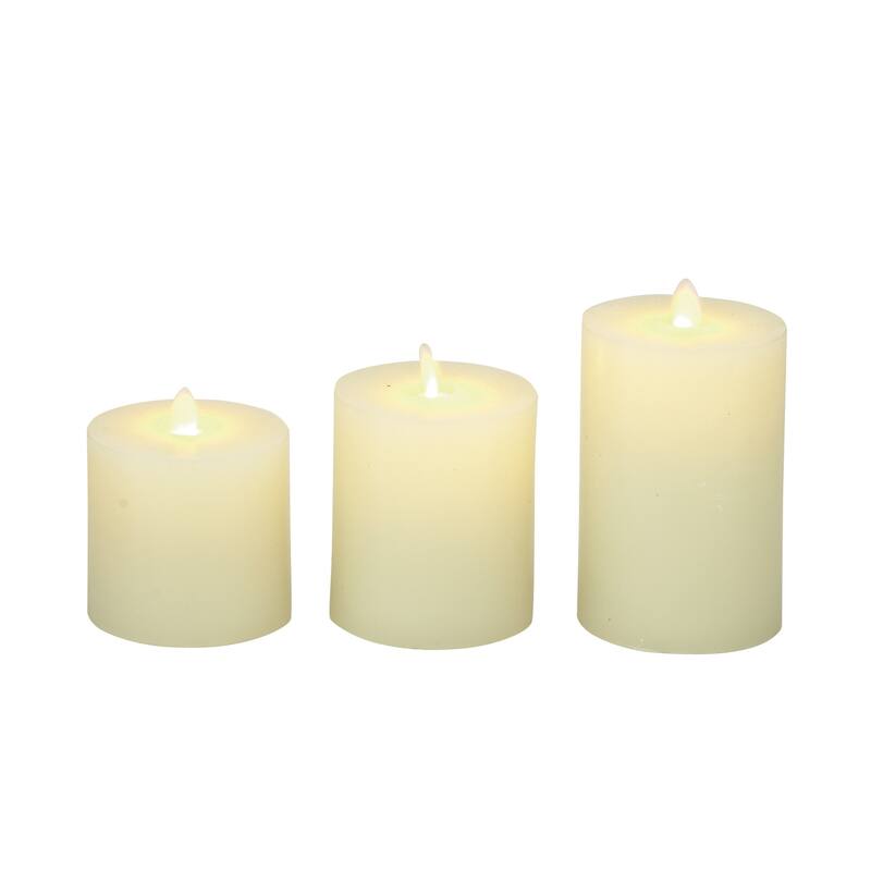 Traditional Flameless Candles (Set of 3)