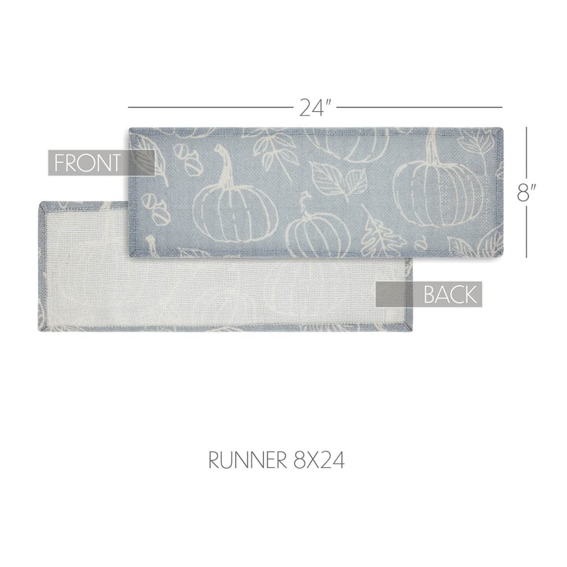 Silhouette Pumpkin Grey Runner 12x36