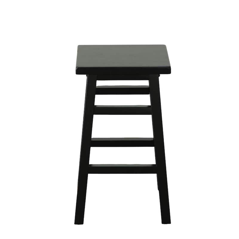 Pub Rubberwood Counter Stools - 24" - Antique Black