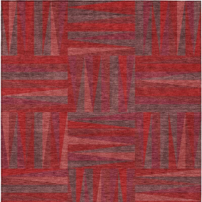 HomeRoots Geometric Transitional Rectangle Outdoor Rug