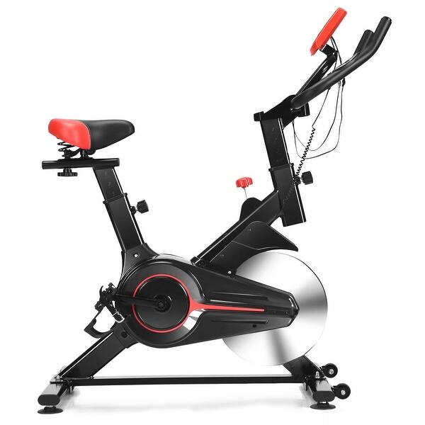 Gymax Indoor Cycling Bike Exercise Cycle Trainer Fitness Cardio On Sale Overstock 23039182