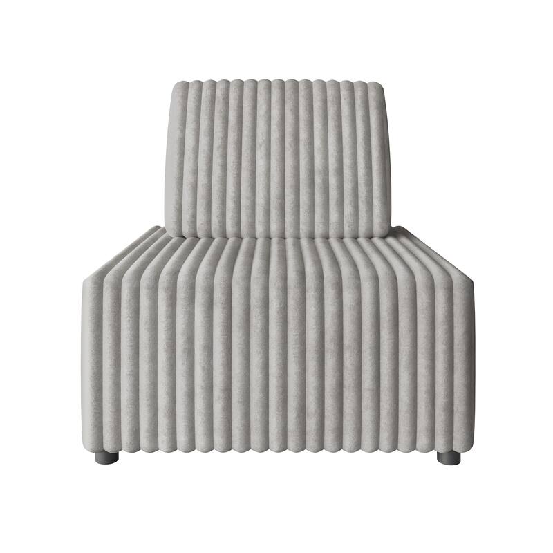 CraftPorch Luxurious Velvet Upholstered Chair - Light Grey