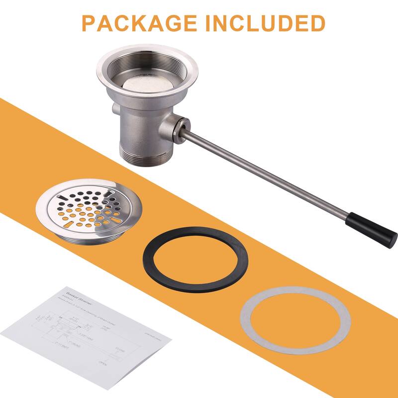WOWOW 3-1/2 in. Sink Opening Waste Drain Valve