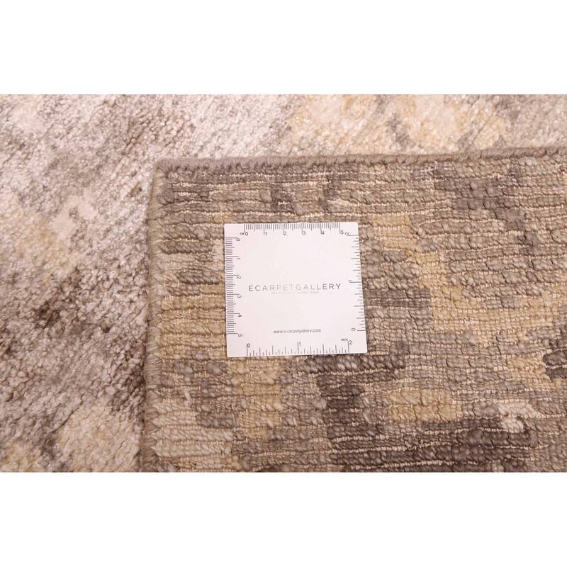 ECARPETGALLERY Hand-knotted Legacy Grey Silk Rug - 6'7 x 9'10