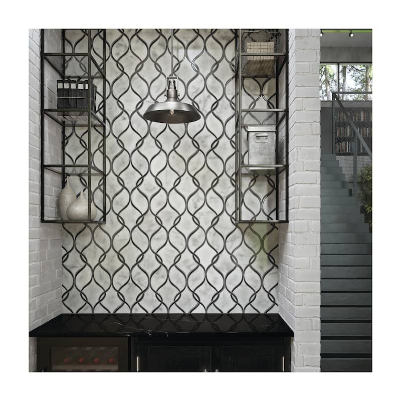 Daltile Lavaliere Natural Stone Intertwining Arabesque Mosaic (10 Pc per Carton) (7.90 Sqft per Carton)