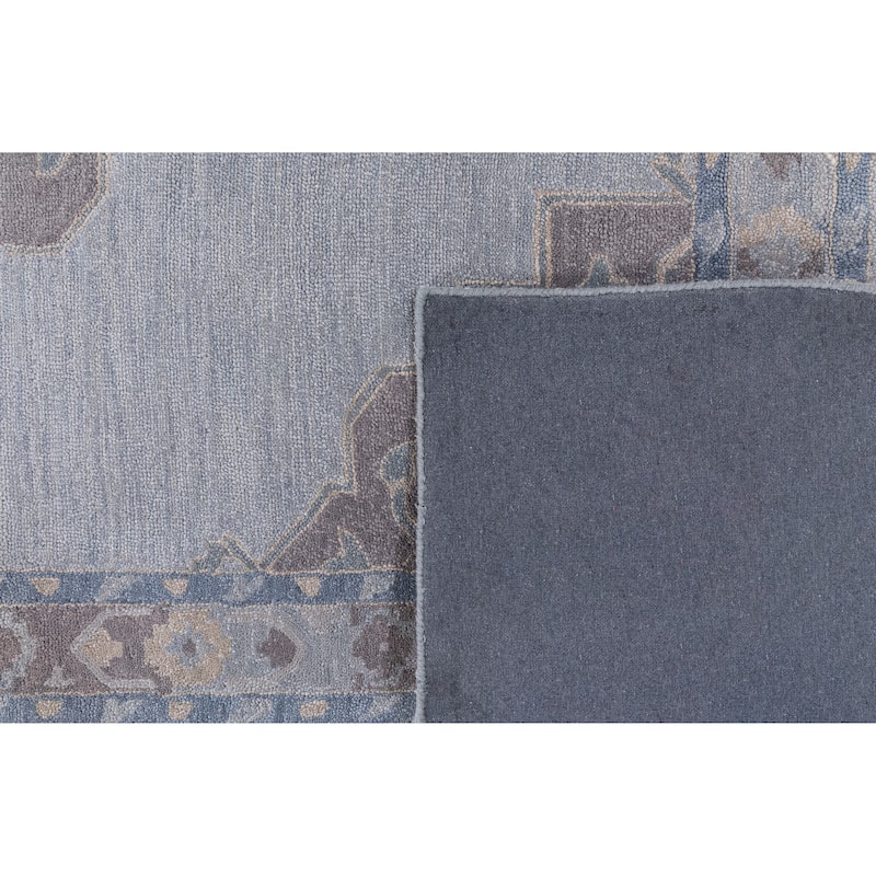 Terra by Obeetee Noble Medallina Blue Rug