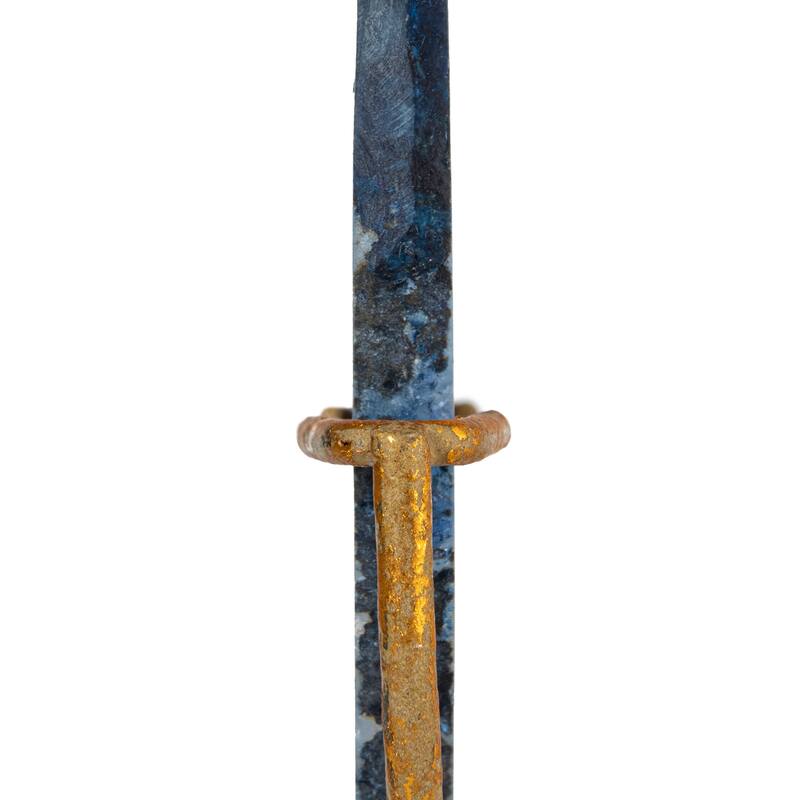 Decorative Agate Stone Slice on Metal Stand