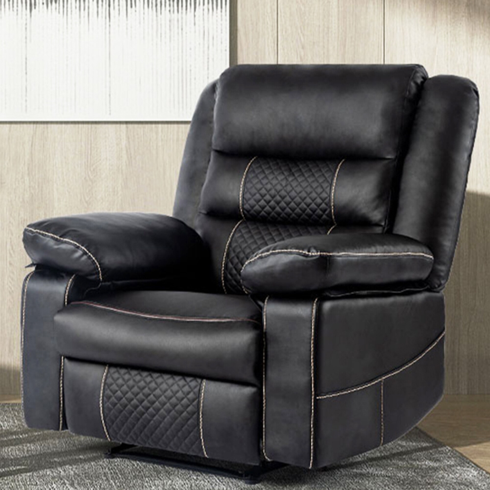 Breathable Leather Massage Recliner Chair Manual Living Room