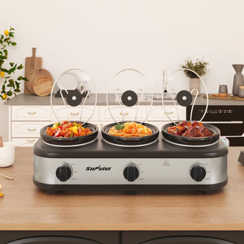 Sunvivi Slow Cooker, Buffet Server and Food Warmer