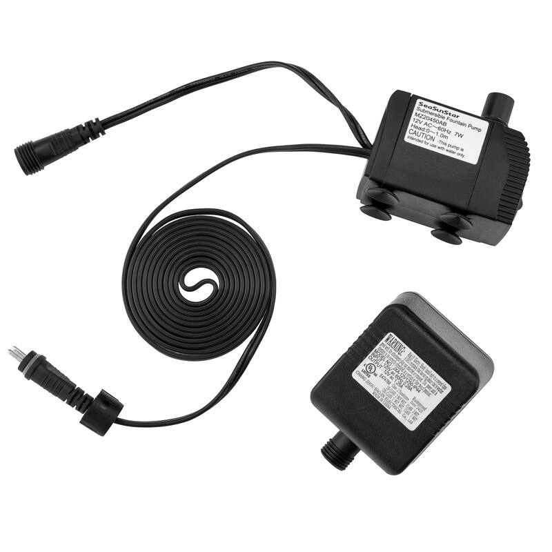 Glitzhome Modern Geometric Oversized Pedestal Sphere Polyresin Outdoor Floor Fountain with Pebbles