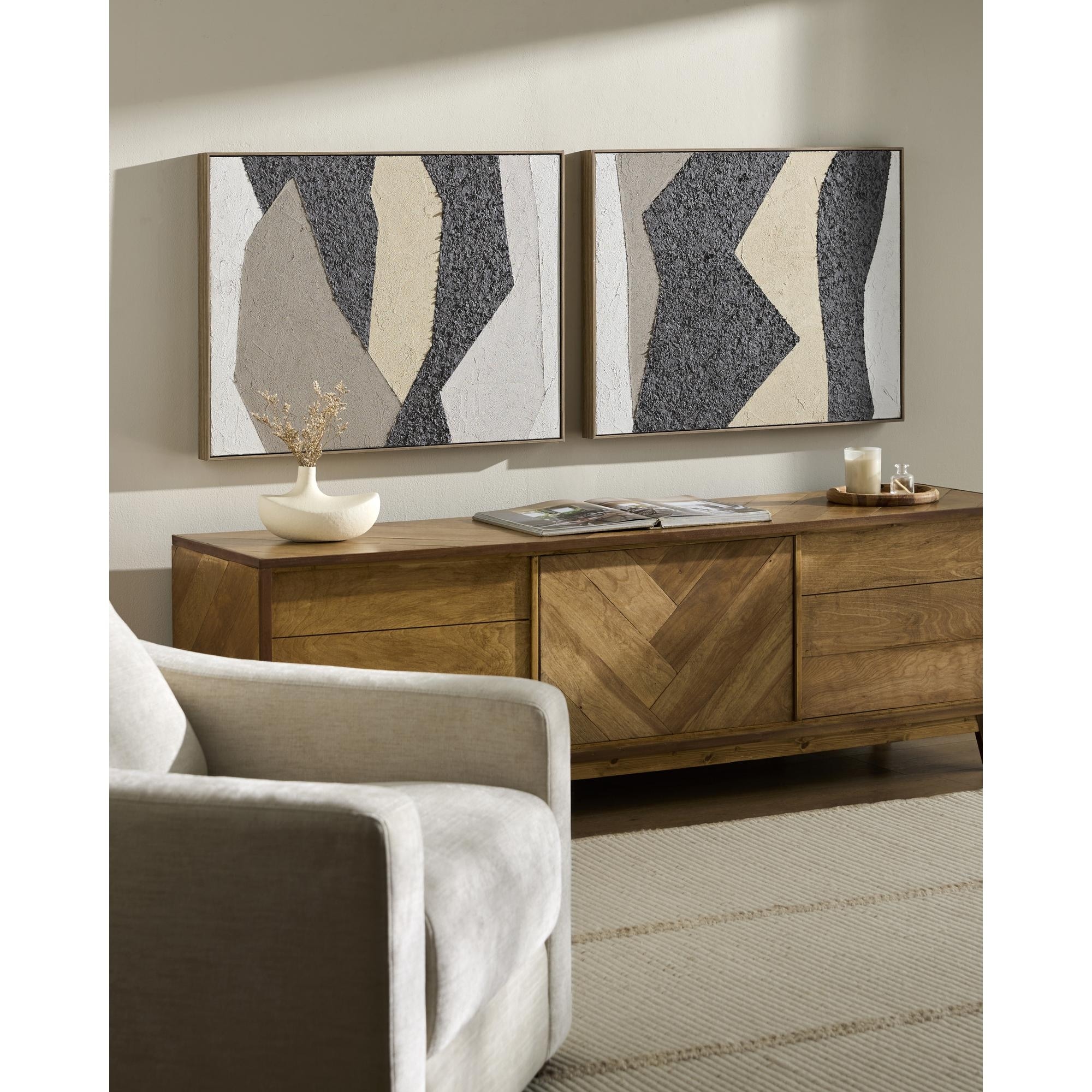 Livabliss Aiko Modern Framed Art Set of 2