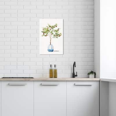 Wynwood Studio Canvas Floral and Botanical My plant White and Modern & Contemporary Wall Art Canvas Print - White, Green