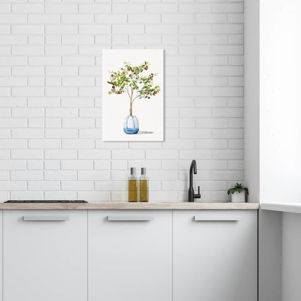 Wynwood Studio Canvas Floral and Botanical My plant White and Modern & Contemporary Wall Art Canvas Print - White, Green
