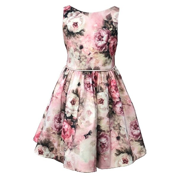 dusty rose floral bridesmaid dresses