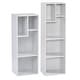 preview thumbnail 8 of 25, VECELO Set of 2 Cube Bookshelves, 3-Tier & 4-Tier Open Storage Shelves with Irregular Cubes for Living Room Bedroom Office White(set of 2)
