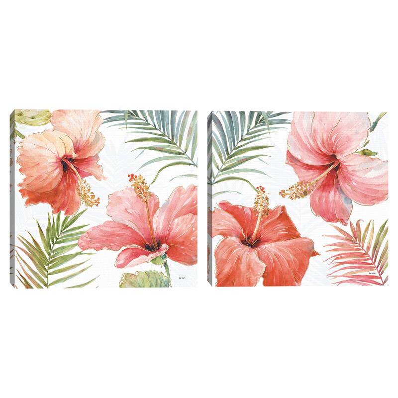 Tropical Blush II, Tropical Blush III by Lisa Audit Canvas Art Prints