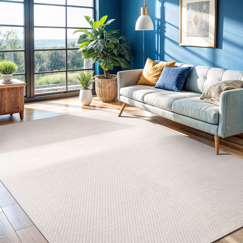 VILLADECOR Easy Jute Indoor Outdoor Weaving Area Rug